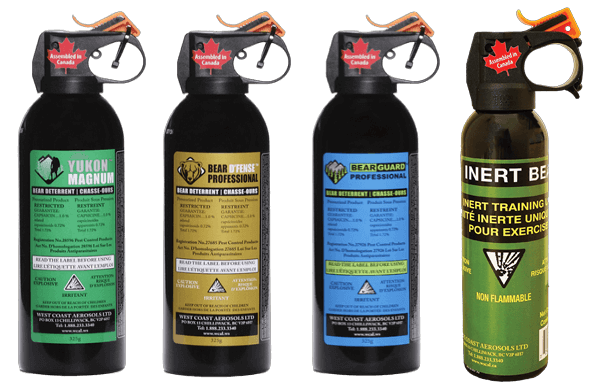 Defense Aerosol bear spray containers